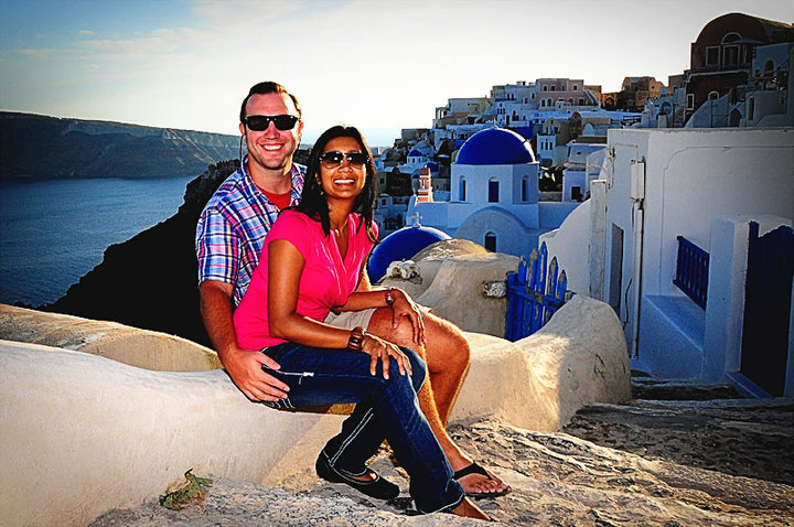 Manali & Terry in Santorini Manali & Terry in Santorini